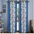 Geonature Blue Kolavery Polyster Door Curtains Set Of 4 Size 4x7 (G4CR7F-156)