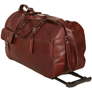 Buy 100 Genuine INDIAN Leather new Cabin Luggage Bag Travel Bag Trolley Bag BR 38 Online - Get ...