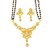 ENZY Gold And Rhodium Plated Mangalsutra Pendant Set With Earrings