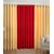 Iliv Plain Eyelet Curtain 7 feet ( Set Of 3 ) Fawn  Red