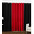 Iliv Plain Eyelet Curtain 7 feet ( Set Of 3 ) Black  Red