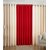 Iliv Plain Eyelet Curtain 7 feet ( Set Of 3 ) Cream  Red