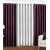 Iliv Plain Eyelet Curtain 7 feet ( Set Of 3 ) Purple  White