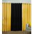 Iliv Plain Eyelet Curtain 7 feet ( Set Of 3 ) Yellow  Black