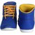 George Adam MenS Blue With Yellow Lace Long Length Casual Shoes ( sk050  navy blue boots)
