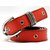 Wholesome Deal womens red colour non Leatherite pin buckle belt with 1 inches