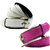 Wholesome Deal womens white and pink colour non Leatherite pin buckle belt with 1 inches (Pack of Two)