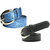 Wholesome Deal womens blue and black colour non Leatherite pin buckle belt with 1 inches (Pack of Two)