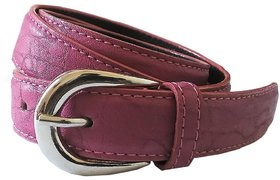 Wholesome Deal womens purple colour non Leatherite pin buckle belt with 1 inches