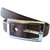 Wholesome Deal womens dark brown colour non Leatherite pin buckle belt with 1 inches