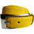 Wholesome Deal womens yellow colour non Leatherite pin buckle belt with 1 inches