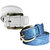 Wholesome Deal womens blue and white colour non Leatherite pin buckle belt with 1 inches (Pack of Two)