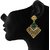 Donna Fashion Green Square Gold Plated Dangler Earrings with Crystals for Women ER30078G