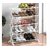 Ezzideals 5 Tier Foldable Stainless Steel Shoe Rack holds 16 Pairs shoes