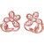 Mahi CZ Floral Leaf Rose Gold Plated Earrings for Women ER1193676Z