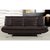 Fabhomedecor - Richmond Wooden Frame Sofa Cum Bed With Leathrite  Upolstry And Metal Legs - Dark Brown