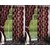 K Decor Maroon Polyester Door Eyelet Stitch Curtain Feet (Combo Of 4)