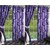 K Decor Purple,Grey Polyester Door Eyelet Stitch Curtain Feet (Combo Of 4)