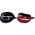 Contra Girls, Women Black, Red Artificial Leather Belt (Black, Red)