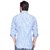 SBA Light Blue Mens Checkered Casual Shirt