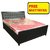 Diamond interior Metal Natural Finish Queen Size Hydraulic Storage Modern Bed Included With Free Foam Mattress (Black)