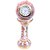 White Marble Flower Painted Piller Clock Home Decorative And Gift Item 6 Inch