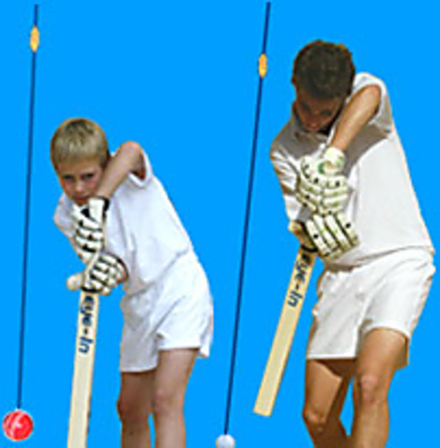 cricket batting practice string ball