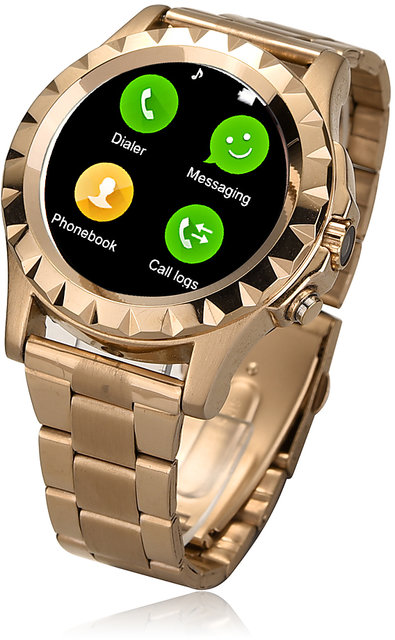 Mobile watch golden colour best sale