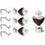 JAKABA Antique Copper Stainless Steel and Alloy Curtain Finials with Supports - PACK of 8 Pcs.