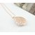 RF 18K Gold Plated Opal Crystal Big Tear Drop Sweater Chain Pendant Necklace