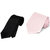 Wholesome Deal Black And Pink Colour Microfiber Narrow Tie (Pack of Two)