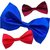 Wholesome Deal Red Royal Blue And maroon Colour Neck Bow Tie (Pack of Three)