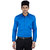 Independence Mens Blue Solid Formal Shirt