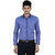 Independence Mens Blue Solid Formal Shirt