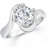Meenaz  Fancy Ring For Girls  Women Silver Plated In American Diamond Cz  FR235