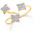 Meenaz  Fancy Ring For Girls  Women Gold Plated In American Diamond Cz  FR262