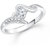 Meenaz Solitaire Ring For Girls  Women Silver Plated In American Diamond  FR297