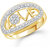 Meenaz  Fancy Ring For Girls  Women Gold Plated In American Diamond Cz  FR338