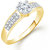 Meenaz Solitaire Ring For Girls  Women Gold Plated In American Diamond  FR467