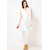 Leggas White Cotton Plain Semi- Stitched Dress Material with Dupatta