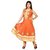 Stuties Women Anarkali chanderi silk with Embroidery work with cotton lining Readymade salwar kameezX5028XL Orange