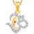 Om  Ganpati God Pendant With Chain Lockets For Men And  Women Gold Plated In American Diamond   GP309