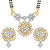 Meenaz Mangalsutra Jewellery Set Silver  Gold Plated Cz With Earring In American Diamond For Girls Women MSPT179