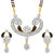 Meenaz Mangalsutra Jewellery Set Silver  Gold Plated Cz With Earring In American Diamond For Girls Women MSPT185