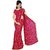 Red Printed Chiffon,Georgette,Synthetic Saree Without Blouse