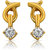 Mahi Eita Collection Combo Gold Plated Crystal Stud Earring For Women