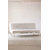 Fabhomedecor - Deep Comfortable Wooden  Metal Fabric Uplostry L Shape Sofa Cum Bed - White Cream
