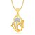 Ganpati God Pendant With Chain Lockets For Men And  Women Gold Plated In American Diamond Cz  GP116
