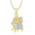 Laxmi God Pendant With Chain Lockets For Men And  Women Gold Plated In American Diamond GP121