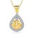Ganpati God Pendant With Chain Lockets For Men And  Women Gold Plated In American Diamond Cz  GP127